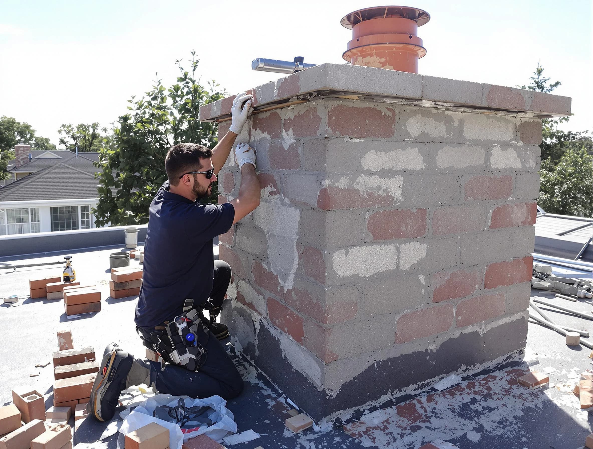 Advanced chimney repair process by Talladega Chimney Sweep in Talladega, AL