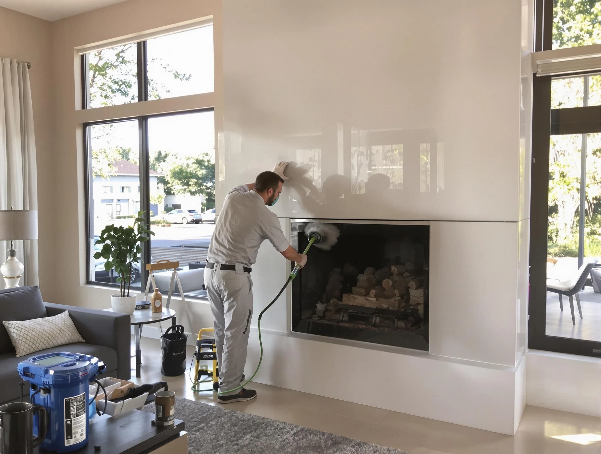 Talladega Chimney Sweep performing thorough soot removal in Talladega, AL