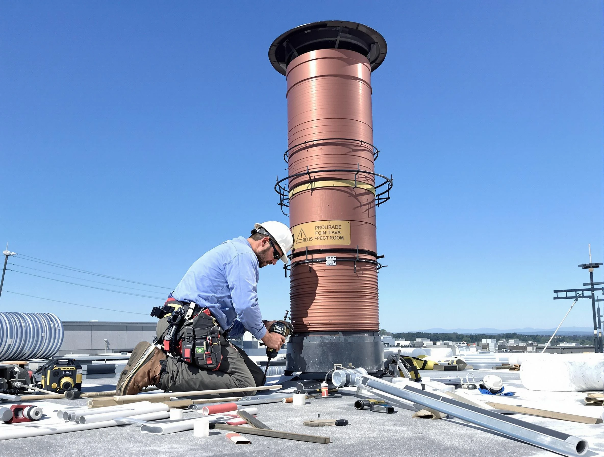 Installed chimney liner by Talladega Chimney Sweep in Talladega, AL