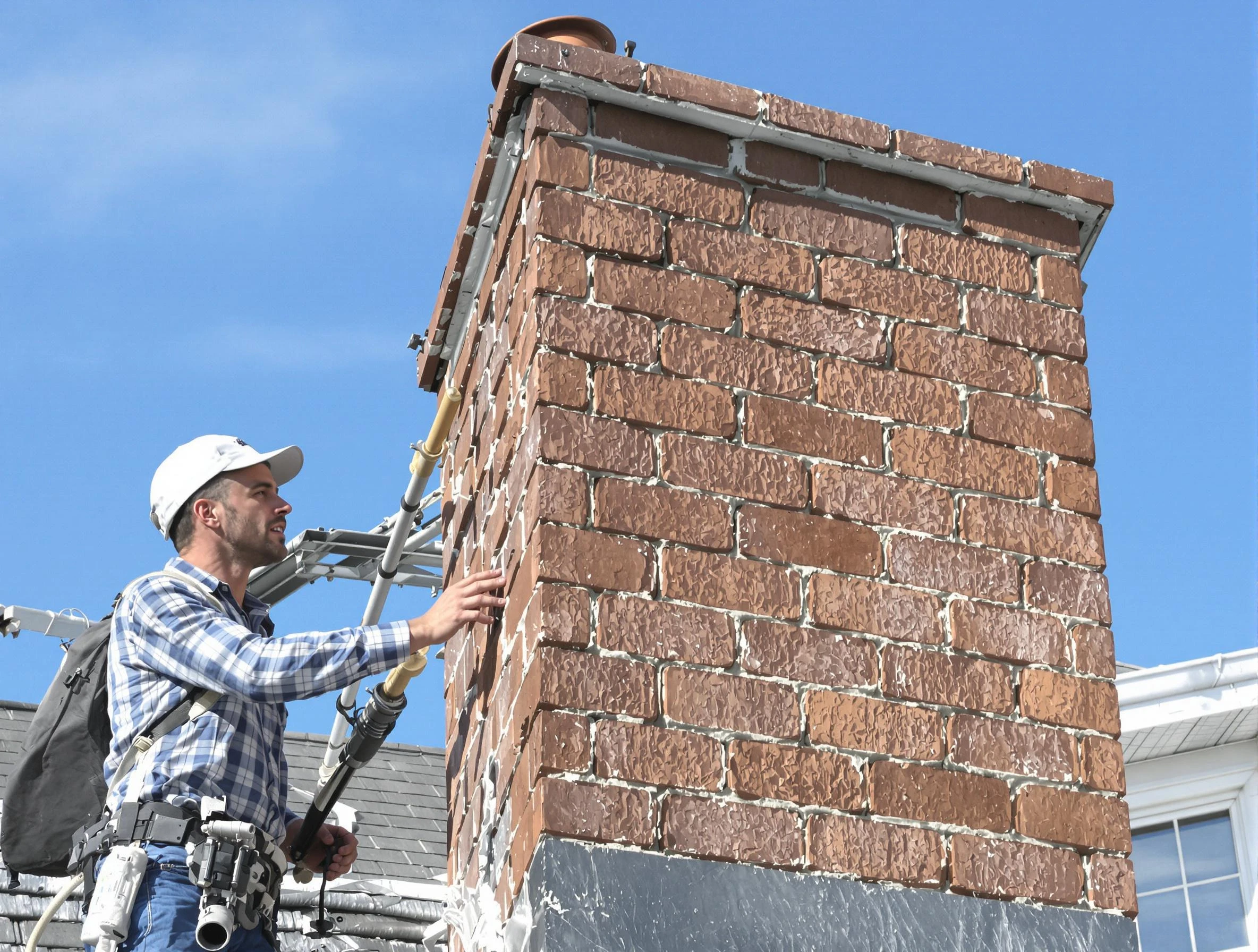 Brickwork for a chimney rebuild by Talladega Chimney Sweep in Talladega, AL