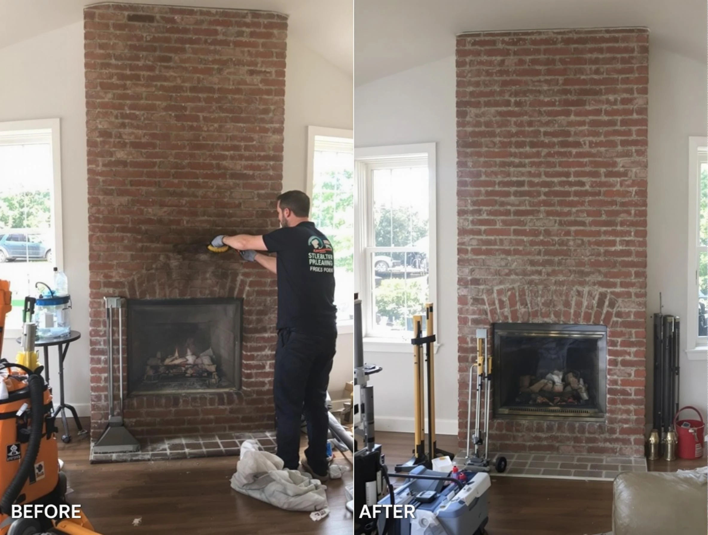 Finished chimney sweeping service by Talladega Chimney Sweep in Talladega, AL