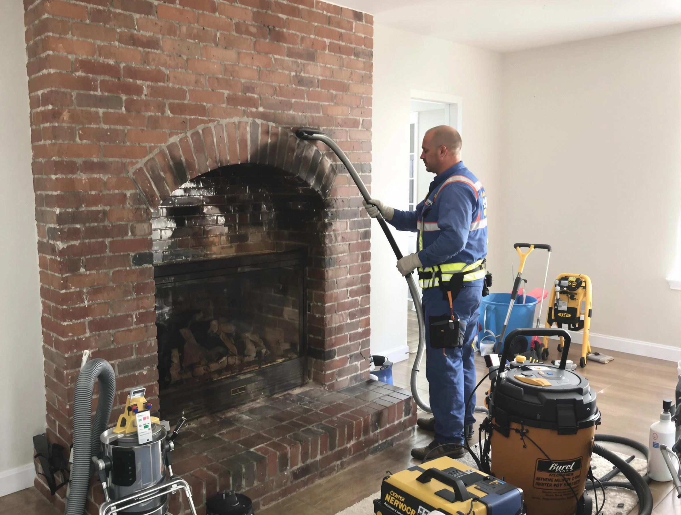 Talladega Chimney Sweep expert performing detailed chimney sweep in Talladega, AL