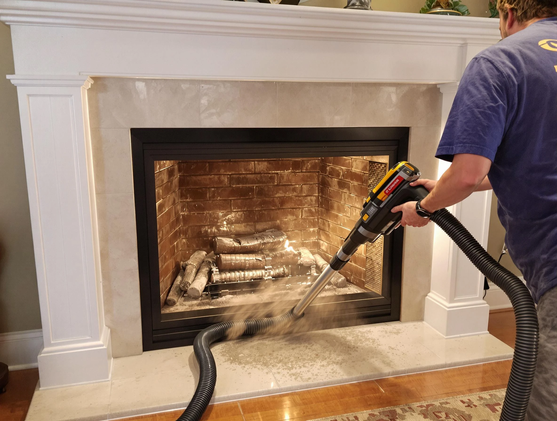 Fireplace cleaning performed by Talladega Chimney Sweep in Talladega, AL